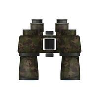 Black binoculars in a realistic style. Vector illustration.