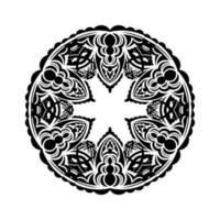 adornos decorativos en forma de flor. mandala bueno para logos, tatuajes, estampados y postales. aislado sobre fondo blanco. ilustración vectorial vector