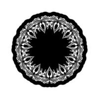 adornos de mandala en forma de flor. bueno para menús, impresiones y postales. ilustración vectorial vector