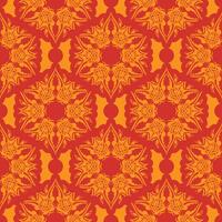 Red-orange seamless pattern with luxury, vintage, decorative ornaments. Good for backgrounds, prints, apparel and textiles. illustration. vector