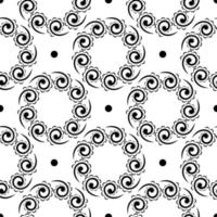 Fondo de vector transparente oriental. papel tapiz en un patrón de estilo barroco. elemento floral en blanco y negro. adorno para papel pintado, tela, embalaje, embalaje.