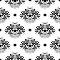 All seeing eye vector seamless pattern. Good for backgrounds, prints, clothing and textiles. Vector illustration.