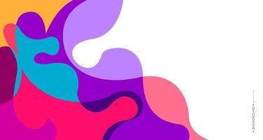Fondo líquido y fluido abstracto colorido para banner vector