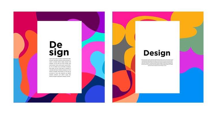 Vector colorful abstract geometric and curve for banner social media template