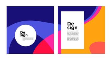 Vector colorful abstract geometric and curve for banner social media template