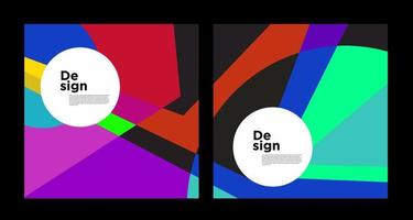 Vector colorful abstract geometric and curve for banner social media template