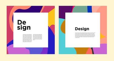 Vector colorful abstract geometric and curve for banner social media template