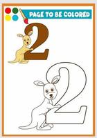 coloring book for kids cute kangaroo vector