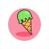 ice cream cartoon character vector