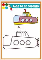 coloring book for kid a boat vector