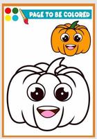 coloring book for kids cute pumpkins vector