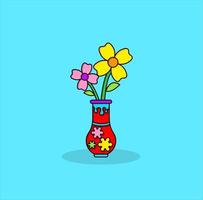 two beautiful flower vector