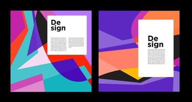 Vector colorful abstract geometric and curve for banner social media template