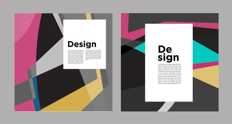 Vector colorful abstract geometric and curve for banner social media template
