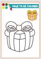 coloring book for kids with gift vector