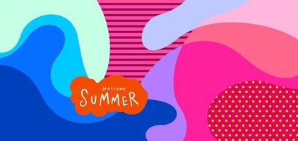 Abstract colorful summer background vector