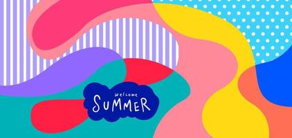 Abstract colorful summer background vector