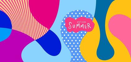 Abstract colorful summer background vector