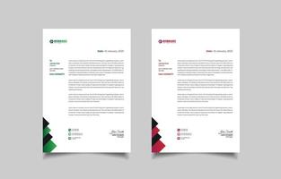 Modern and professional creative letterhead template design vector