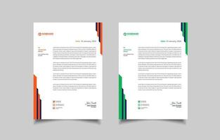 Modern and professional creative letterhead template design vector