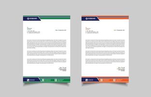 Professional creative business letterhead design vector