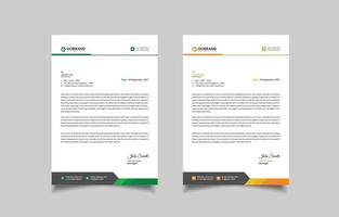 Abstract Letterhead Design Template vector