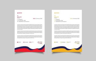 Abstract Letterhead Design Template vector