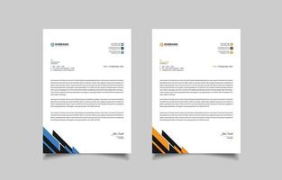 Abstract Letterhead Design Template vector