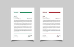 Modern business letterhead with colorful template vector