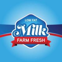 Fresh Milk label lettering sign vector