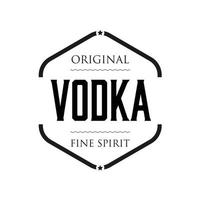 sello vintage de signo de espíritu de vodka original vector