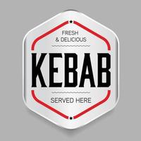 Fresh Kebab stamp sign badge vintage vector