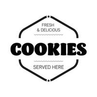 Fresh Cookies sign label tag vector