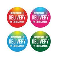 Guaranteed Delivery by Christmas label vector