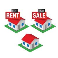 House for sale and rent icon vector