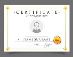 Certificate of appreciation template vector