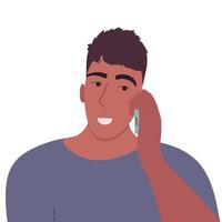 The guy is talking on the phone. Vector, white background. vector