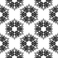 Black and white seamless pattern with luxury, vintage, decorative ornaments. Good for backgrounds, prints, apparel and textiles. illustration. vector