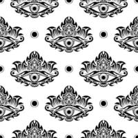 All seeing eye vector seamless pattern. Good for clothing, textiles, backgrounds and prints. Vector illustration.