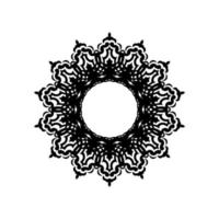 Mandala pattern black and white good mood vector
