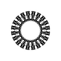Celtics round ornament on a white background. Vector illustration