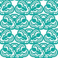 Oriental seamless vector background. Wallpaper in a baroque style pattern. Baby blue floral element. Ornament for wallpaper, fabric, packaging and paper. Simple style, vector illustration.