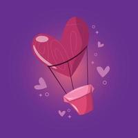 Love Air Balloon Vector Design