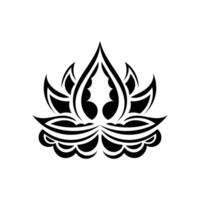 Lotus logo. Flat logo illustration for your design vector