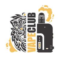 Modern design related to vaping. For shops, posters prints advertisements for T-shirt design. Stylish design with ethnic elements and patterns. Vector illustration.