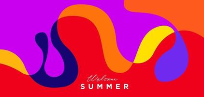 fondo abstracto colorido verano vector
