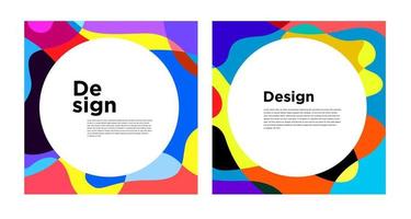 Vector colorful abstract geometric and curve for banner social media template