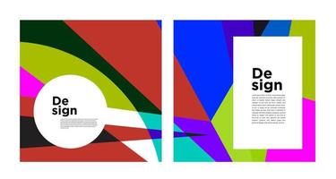 Vector colorful abstract geometric and curve for banner social media template