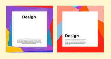Vector colorful abstract geometric and curve for banner social media template