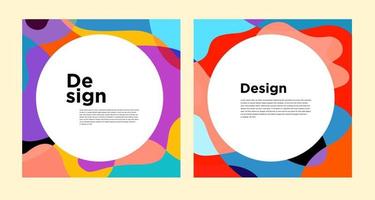 Vector colorful abstract geometric and curve for banner social media template